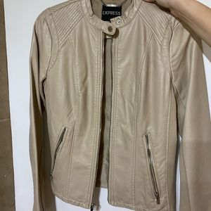 Express Tan Leather Jacket